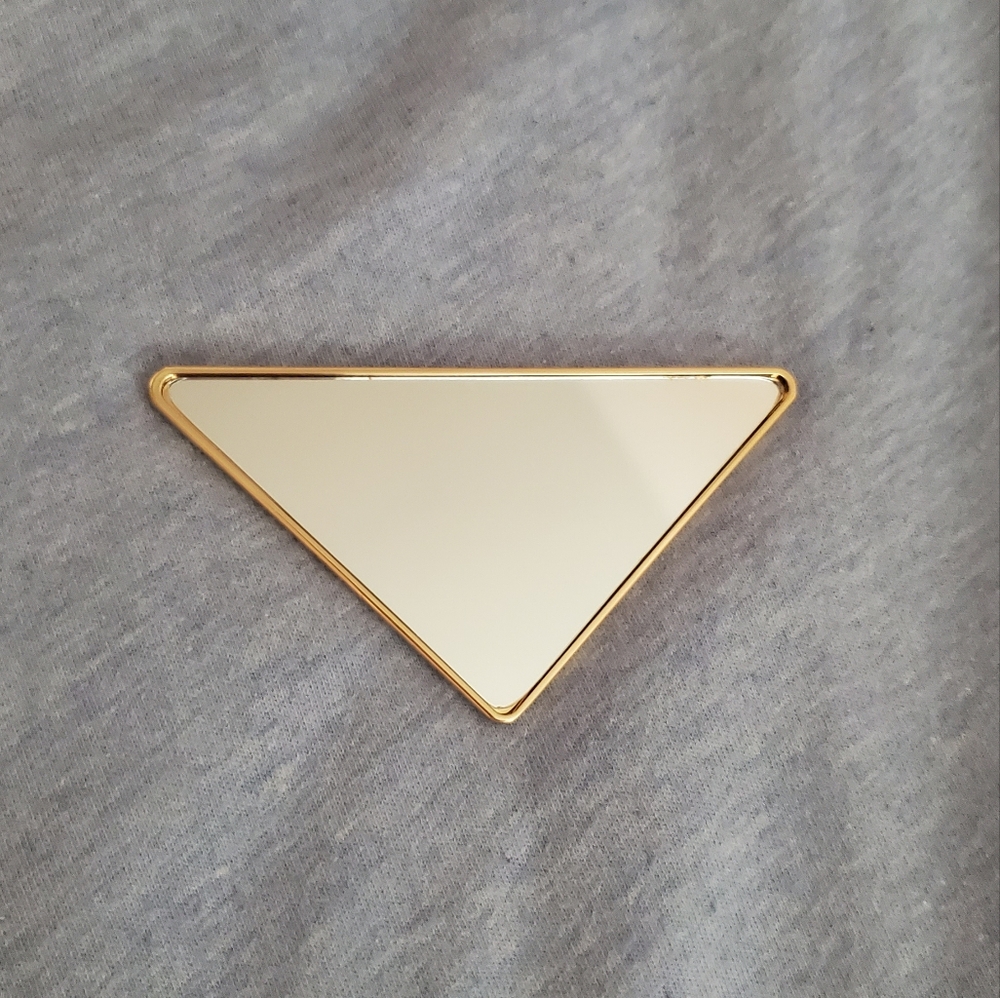 Prada Gold and Cream Triangle Mirror - Picture 4 of 4